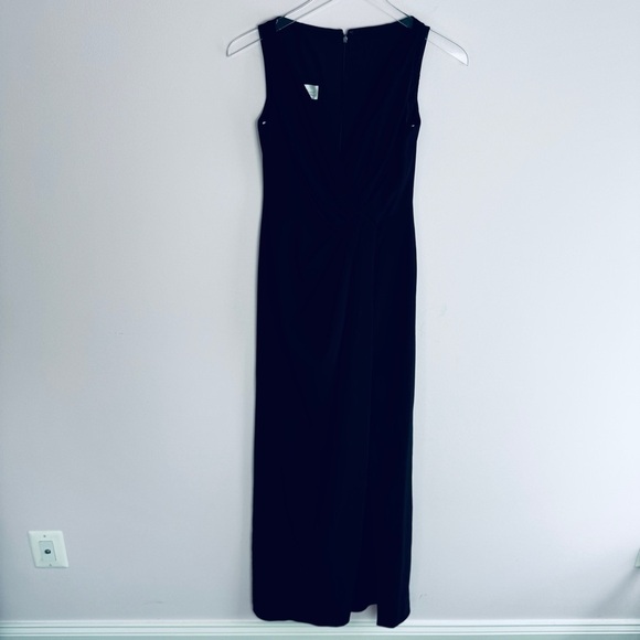 New Jenny Packham size 0 Bridesmaids Drape Front Gown Black Cocktail Formal - Picture 3 of 8